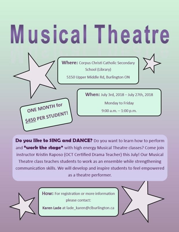 New Musical Theatre program in Burlington